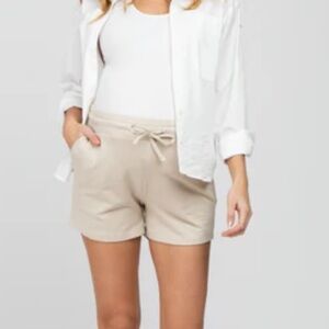 Maternity Pinkblush Beige French Terry Sweat Shorts